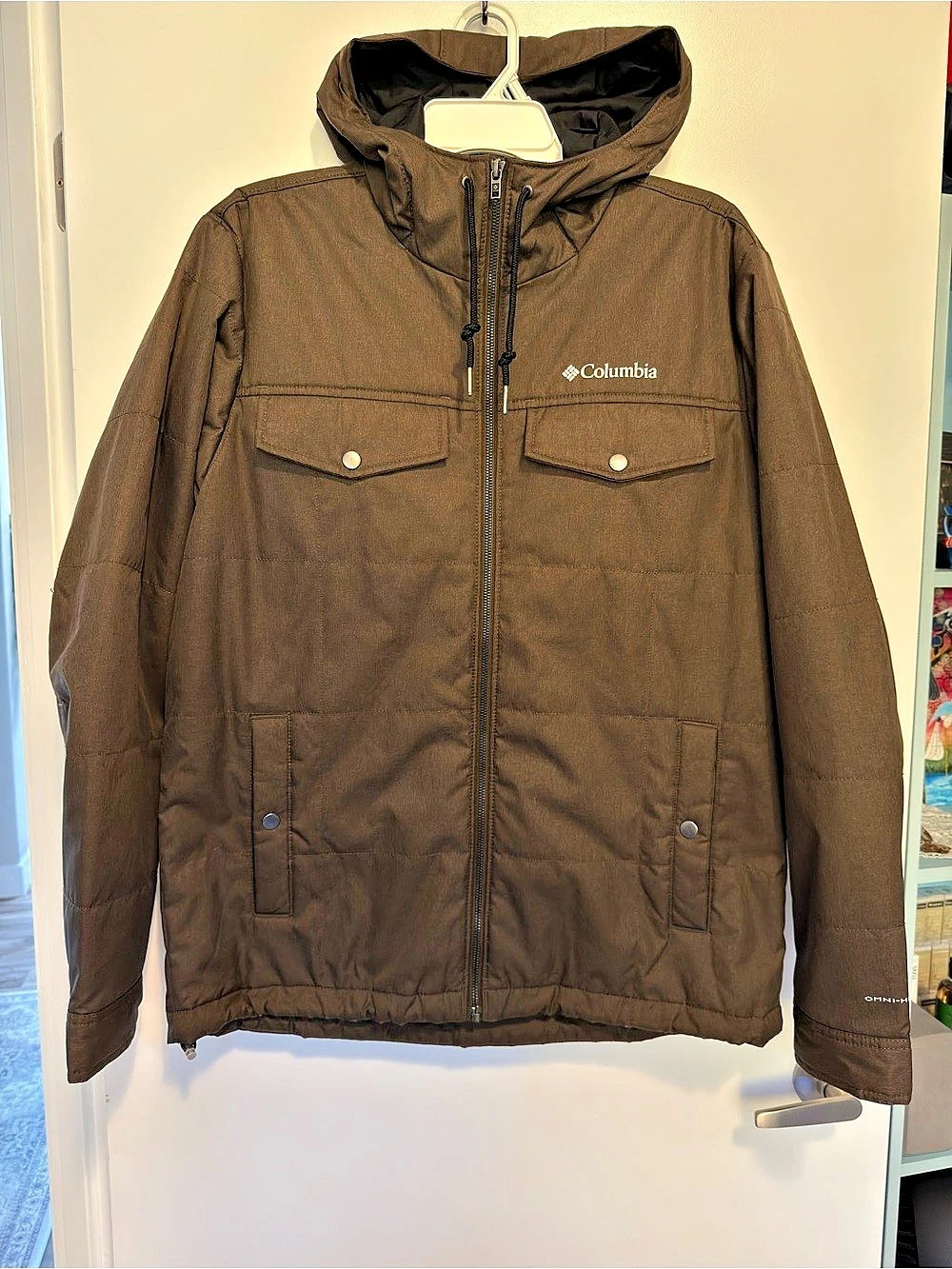 Omniheat Columbia Men's Brown Hooded Jacket Size Medium